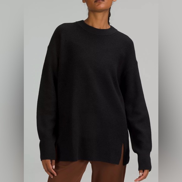 Lululemon Merino Wool-Blend Ribbed Crewneck Sweater - Picture 4 of 9